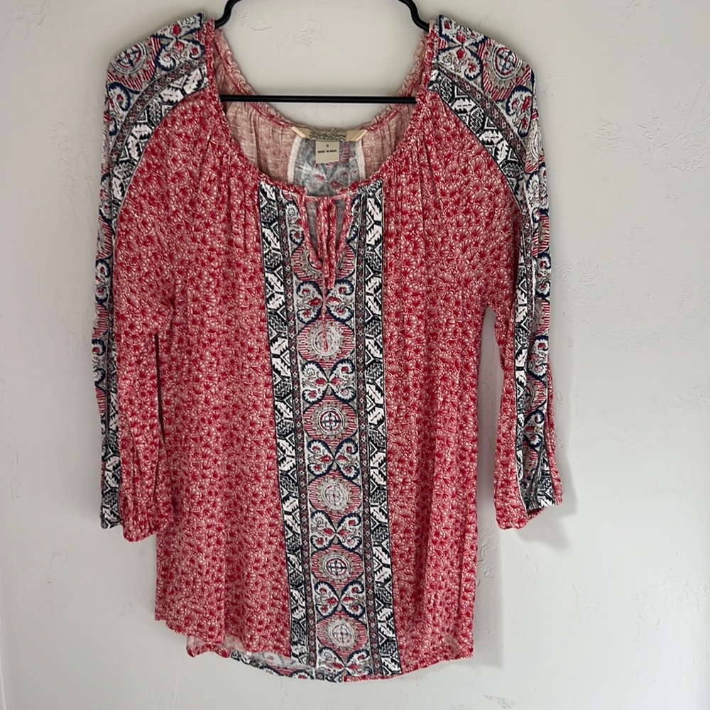 Lucky Brand Distresses Light-Weight Pheasant Top